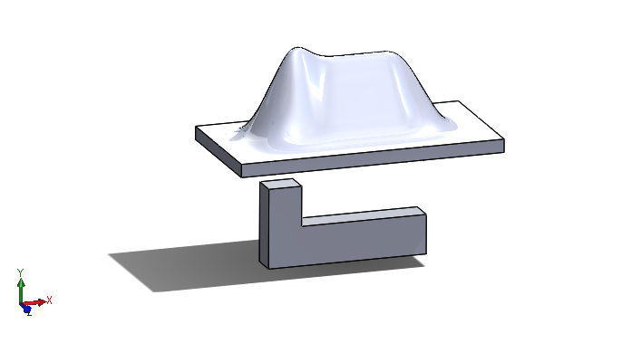 مثالی از تغییر شکل قطعات توسط ابزار Deform به روش Surface Push